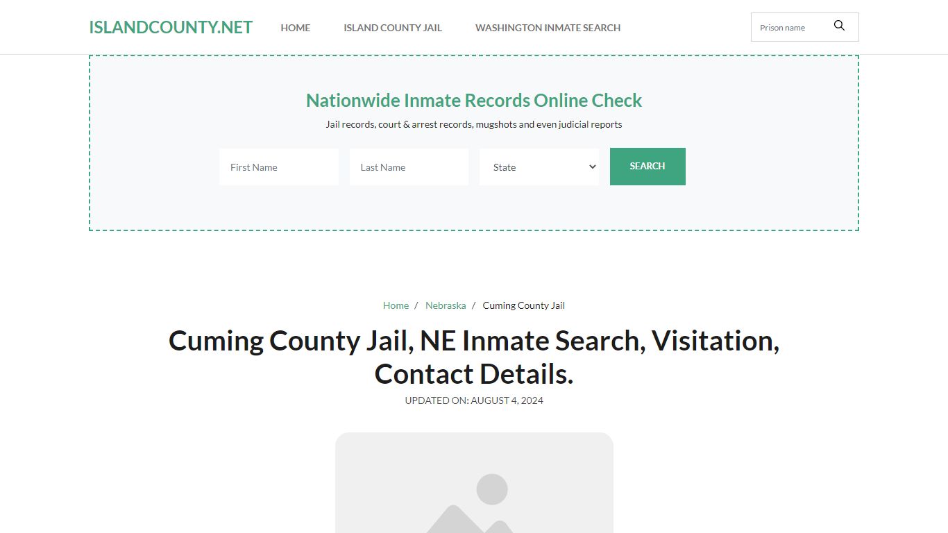 Cuming County Jail, NE Inmate Roster Search, Visitations.